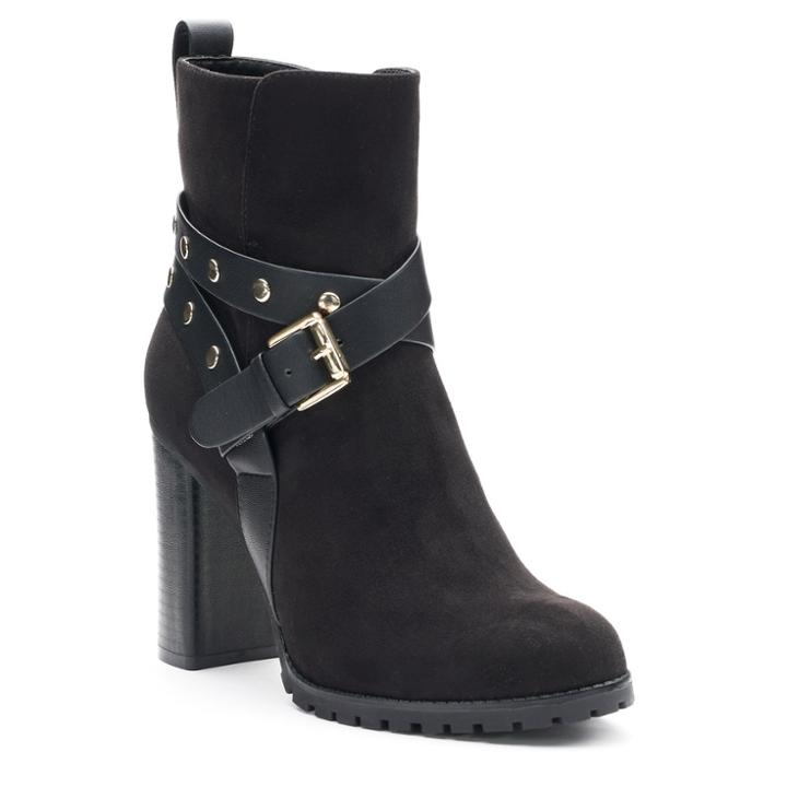 Apt. 9&reg; Manager Women's High Heel Ankle Boots, Size: 7, Black