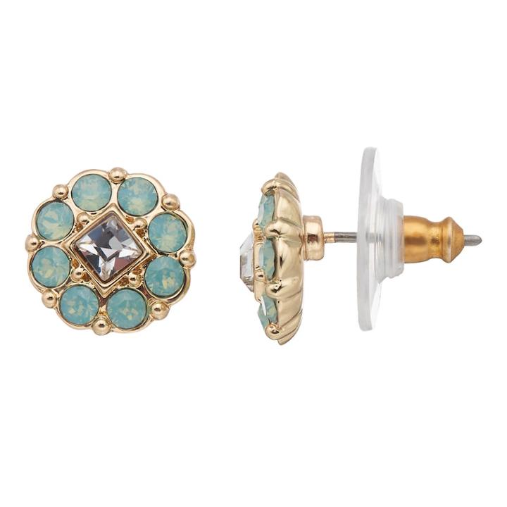 Dana Buchman Crystal Flower Stud Earrings, Women's, Lt Green