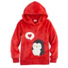 Girls 4-10 Jumping Beans&reg; Hooded Plush Pullover, Size: 6x, Med Red