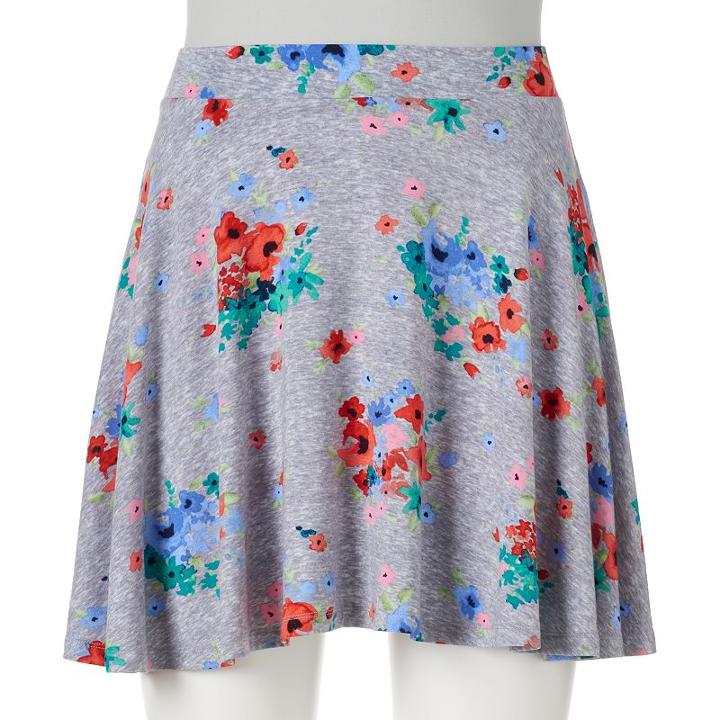 Juniors' So&reg; Skater Skirt, Teens, Size: Small, Med Grey
