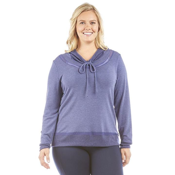 Plus Size Balance Collection Chloe Cowlneck Hoodie, Women's, Size: 2xl, Blue Other