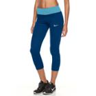 Women's Nike Power Essential Running Capris, Size: Xs, Med Blue
