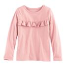 Girls 4-10 Jumping Beans&reg; Ruffle Yoke Tee, Size: 6, Brt Pink