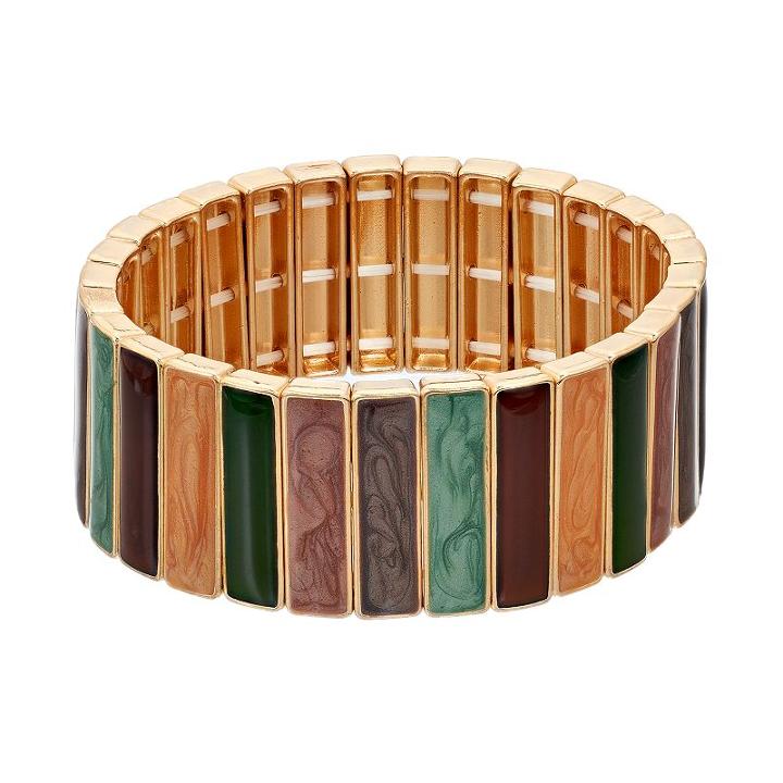 Swirl Bar Stretch Bracelet, Women's, Multicolor