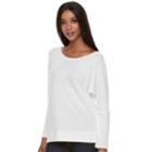 Women's Juicy Couture Ribbed Dolman Top, Size: Xs, White Oth