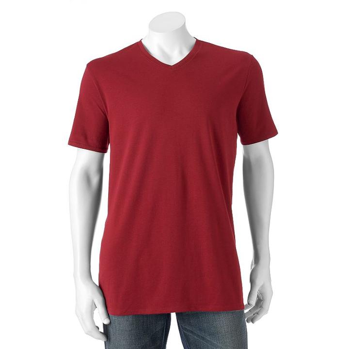 Big & Tall Apt. 9 Core Solid V-neck Tee, Men's, Size: 2xb, Red