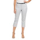 Women's Gloria Vanderbilt Anita Twill Belted Capris, Size: 14, Med Grey