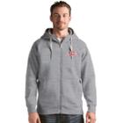 Men's Antigua New England Revolution Victory Full-zip Hoodie, Size: Medium, Grey