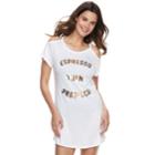 Women's Miken Espresso Then Prosecco Cold-shoulder Cover-up, Size: Medium, White