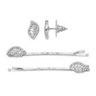 Lc Lauren Conrad Leaf Stud Earring & Bobby Pin Set, Women's, Silver