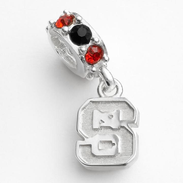 Dayna U North Carolina State Wolfpack Sterling Silver Crystal Logo Charm, Women's, Multicolor