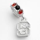 Dayna U North Carolina State Wolfpack Sterling Silver Crystal Logo Charm, Women's, Multicolor