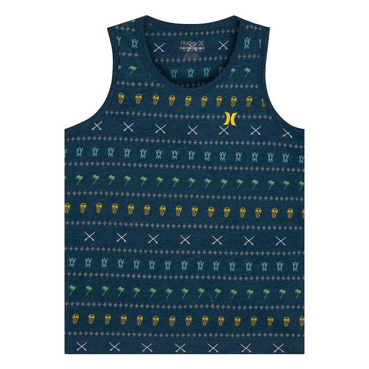 Boys 4-7 Hurley Patterned Tank Top, Size: 5, Turquoise/blue (turq/aqua)