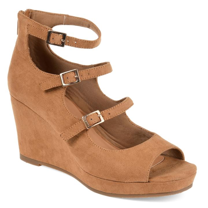 Journee Collection Skyla Women's High Heel Wedges, Size: Medium (11), Med Brown