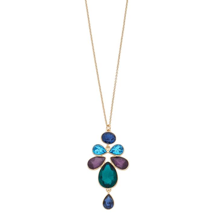 Chaps Nickel Free Simulated Gemstone Pendant Necklace, Women's, Light Blue