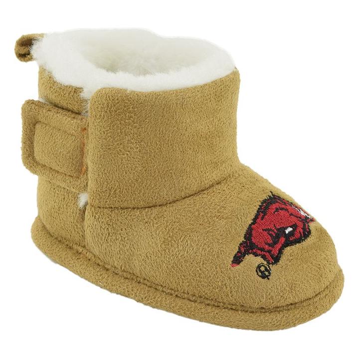 Baby Arkansas Razorbacks Booties, Infant Unisex, Size: 0-3 Months, Brown