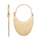 Gold Tone Half Moon Earrings, Women's