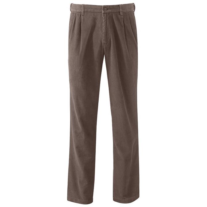 Men's Croft & Barrow&reg; Classic-fit Pleated Corduroy Pants, Size: 30x32, Brown