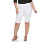 Plus Size Dana Buchman Pull-on Skimmer Shorts, Women's, Size: 1xl, White