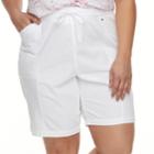 Plus Size Croft & Barrow&reg; Drawstring Shorts, Women's, Size: 3xl, White