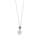 Sterling Silver Blue Topaz & Lab-created White Sapphire Infinity Pendant, Women's