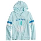 Girls' 7-16 So&reg; Varsity Graphic Hooded Sweatshirt, Size: 7-8, Light Blue