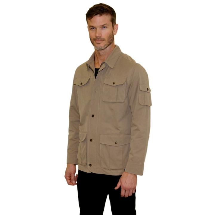 Men's Mountain And Isles Stretch Field Jacket, Size: Medium, Beig/green (beig/khaki)
