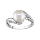 10k White Gold Freshwater Cultured Pearl Bypass Ring, Women's, Size: 6