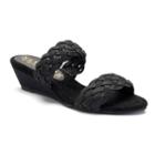 New York Transit Advanced Idea Women's Wedge Sandals, Size: 8.5 Wide, Black