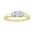 Lab-created White Sapphire Engagement Ring In 10k Gold, Women's, Size: 6