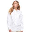 Women's Sonoma Goods For Life&trade; Essential Poplin Shirt, Size: Xl, White