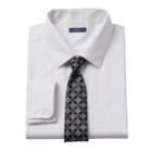 Men's Croft & Barrow&reg; Fitted Stretch-collar Dress Shirt And Patterned Tie Boxed Set, Size: M-32/33, White