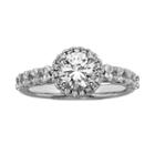Round-cut Igl Certified Diamond Halo Engagement Ring In 14k White Gold (1 3/4 Ct. T.w.), Women's, Size: 6