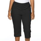 Women's Gloria Vanderbilt Lena Twill Capris, Size: 6 Avg/reg, Black
