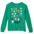 Boys 8-20 Minecraft Sprites Tee, Boy's, Size: Small, Brt Green