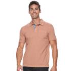 Men's Sonoma Goods For Life&trade; Classic-fit Striped Pocket Polo, Size: Large, Drk Orange