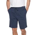 Men's Croft & Barrow&reg; True Comfort Solid Sleep Shorts, Size: Small, Blue (navy)