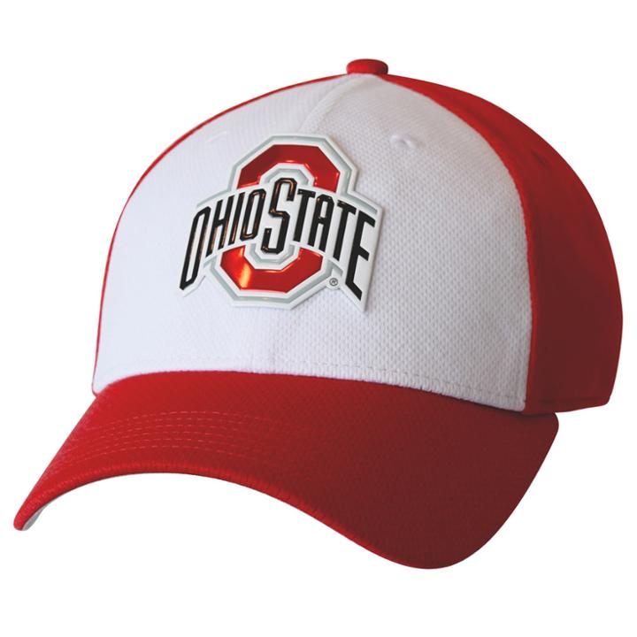 Adult Ohio State Buckeyes Fearless And True Colorblock Flex-fit Cap, Men's, Size: Medium/large, White