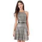 Juniors' Iz Byer Scallop Metallic Skater Dress, Teens, Size: 3, Gold
