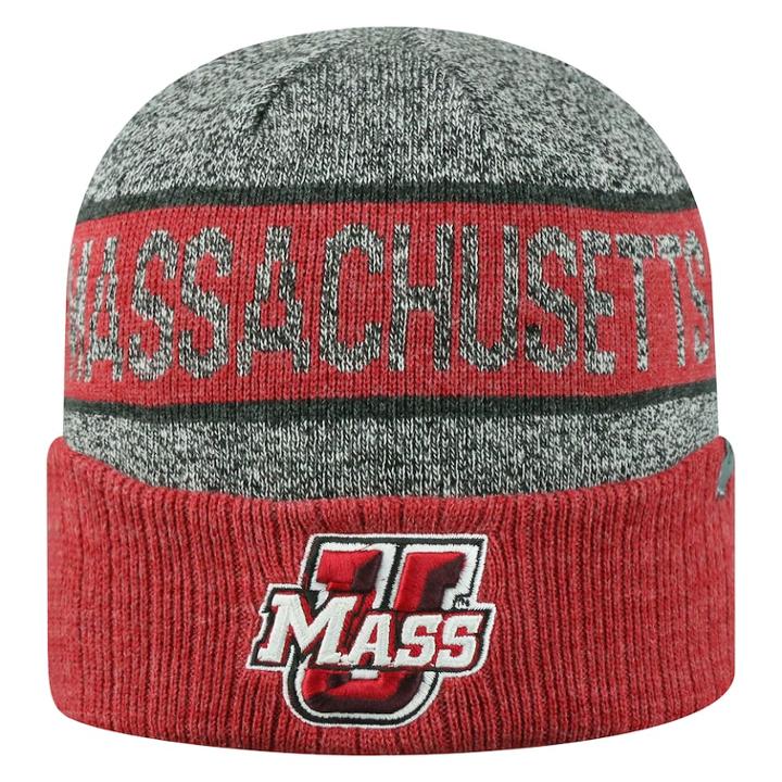 Adult Top Of The World Umass Minutemen Below Zero Ii Beanie, Adult Unisex, Med Red