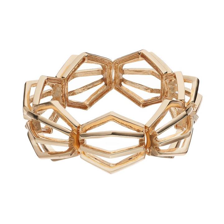 Coco Lane Hexagon Stretch Bracelet, Women's, Yellow