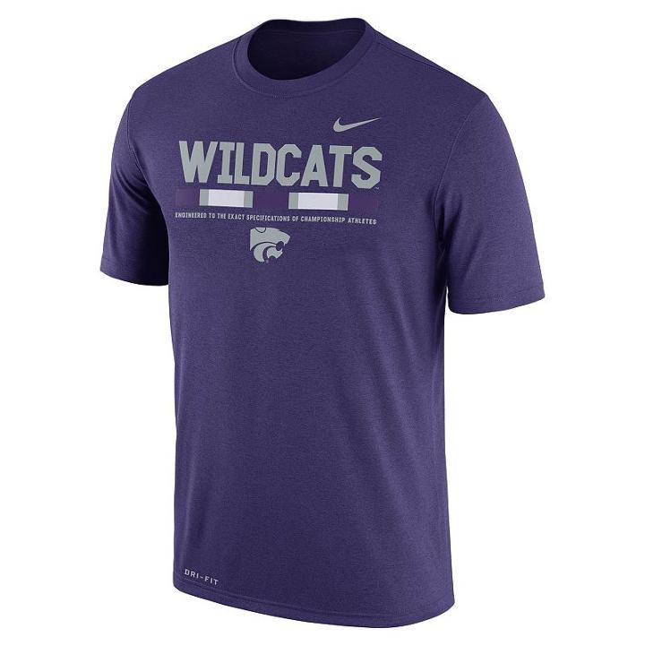 Men's Nike Kansas State Wildcats Legend Staff Dri-fit Tee, Size: Small, Purple