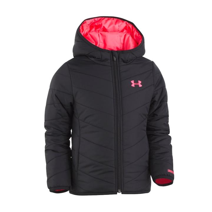 Girls 4-6x Under Armour Midweight Premier Puffer Jacket, Size: 6x, Black