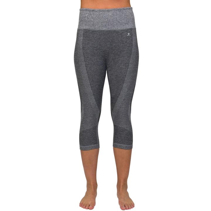 Women's Danskin Seamless High-waisted Capri Leggings, Size: Medium, Grey