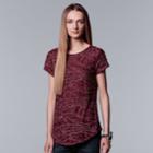 Women's Simply Vera Vera Wang Windy Floral Tee, Size: Small, Dark Red