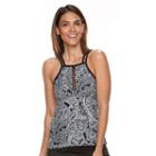 Women's Croft & Barrow&reg; High-neck Tankini Top, Size: 16, Oxford