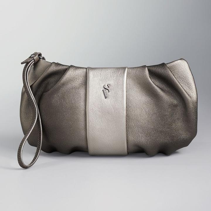 Simply Vera Vera Wang Messina Wristlet, Women's, Med Beige