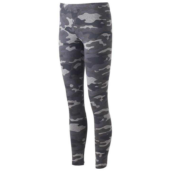 Juniors' So&reg; Perfectly Soft Long Leggings, Teens, Size: Small, Dark Grey