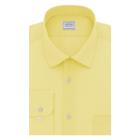 Men's Arrow Athletic-fit Solid Wrinkle-free Spread-collar Dress Shirt, Size: Xl-36/37, Med Yellow