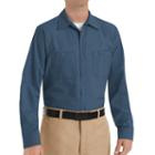 Big & Tall Red Kap Classic-fit Industrial Button-down Work Shirt, Men's, Size: Xl Tall, Blue